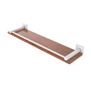 Allied Brass Montero Collection 22 Inch Solid IPE Ironwood Shelf with Gallery Rail MT-1-22-GAL-IRW-WHM