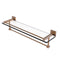 Allied Brass Montero Collection 22 Inch Gallery Glass Shelf with Towel Bar MT-1-22TB-GAL-BBR
