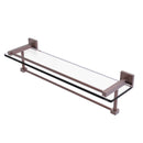 Allied Brass Montero Collection 22 Inch Gallery Glass Shelf with Towel Bar MT-1-22TB-GAL-CA