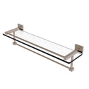 Allied Brass Montero Collection 22 Inch Gallery Glass Shelf with Towel Bar MT-1-22TB-GAL-PEW