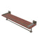 Allied Brass Montero Collection 22 Inch IPE Ironwood Shelf with Gallery Rail and Towel Bar MT-1-22TB-GAL-IRW-ABR