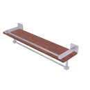 Allied Brass Montero Collection 22 Inch IPE Ironwood Shelf with Gallery Rail and Towel Bar MT-1-22TB-GAL-IRW-PC