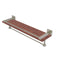 Allied Brass Montero Collection 22 Inch IPE Ironwood Shelf with Gallery Rail and Towel Bar MT-1-22TB-GAL-IRW-PNI