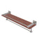 Allied Brass Montero Collection 22 Inch IPE Ironwood Shelf with Gallery Rail and Towel Bar MT-1-22TB-GAL-IRW-SN
