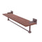 Allied Brass Montero Collection 22 Inch Solid IPE Ironwood Shelf with Integrated Towel Bar MT-1-22TB-IRW-CA