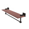 Allied Brass Montero Collection 22 Inch Solid IPE Ironwood Shelf with Integrated Towel Bar MT-1-22TB-IRW-ORB