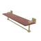 Allied Brass Montero Collection 22 Inch Solid IPE Ironwood Shelf with Integrated Towel Bar MT-1-22TB-IRW-SBR