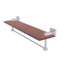Allied Brass Montero Collection 22 Inch Solid IPE Ironwood Shelf with Integrated Towel Bar MT-1-22TB-IRW-SCH