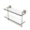 Allied Brass Montero Collection 16 Inch Two Tiered Glass Shelf with Integrated Towel Bar MT-2-16TB-PNI