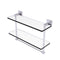 Allied Brass Montero Collection 16 Inch Two Tiered Glass Shelf with Integrated Towel Bar MT-2-16TB-SCH