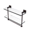 Allied Brass Montero Collection 16 Inch Two Tiered Glass Shelf with Integrated Towel Bar MT-2-16TB-VB