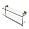Allied Brass Montero Collection 22 Inch Two Tiered Glass Shelf with Integrated Towel Bar MT-2-22TB-ABR