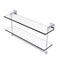 Allied Brass Montero Collection 22 Inch Two Tiered Glass Shelf with Integrated Towel Bar MT-2-22TB-PC