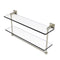 Allied Brass Montero Collection 22 Inch Two Tiered Glass Shelf with Integrated Towel Bar MT-2-22TB-PNI