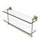 Allied Brass Montero Collection 22 Inch Two Tiered Glass Shelf with Integrated Towel Bar MT-2-22TB-SBR
