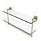 Allied Brass Montero Collection 22 Inch Two Tiered Glass Shelf with Integrated Towel Bar MT-2-22TB-UNL