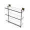 Allied Brass Montero Collection 16 Inch Triple Tiered Glass Shelf with integrated towel bar MT-5-16TB-ABR