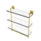 Allied Brass Montero Collection 16 Inch Triple Tiered Glass Shelf with integrated towel bar MT-5-16TB-PB