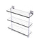 Allied Brass Montero Collection 16 Inch Triple Tiered Glass Shelf with integrated towel bar MT-5-16TB-PC
