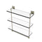 Allied Brass Montero Collection 16 Inch Triple Tiered Glass Shelf with integrated towel bar MT-5-16TB-PNI