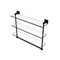Allied Brass Montero Collection 22 Inch Triple Tiered Glass Shelf with integrated towel bar MT-5-22TB-BKM