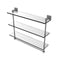Allied Brass Montero Collection 22 Inch Triple Tiered Glass Shelf with integrated towel bar MT-5-22TB-GYM