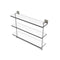 Allied Brass Montero Collection 22 Inch Triple Tiered Glass Shelf with integrated towel bar MT-5-22TB-SN