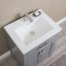 Water Creation 24" Cashmere Gray MDF Single Bowl Ceramics Top Vanity with Double Door From The MYRA Collection MY24CR01CG-000000000