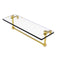 Allied Brass 16 Inch Glass Vanity Shelf with Integrated Towel Bar NS-1-16TB-PB