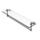 Allied Brass 22 Inch Glass Vanity Shelf with Integrated Towel Bar NS-1-22TB-ABR