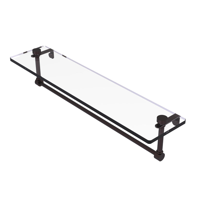 Allied Brass 22 Inch Glass Vanity Shelf with Integrated Towel Bar NS-1-22TB-ABZ