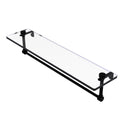 Allied Brass 22 Inch Glass Vanity Shelf with Integrated Towel Bar NS-1-22TB-BKM