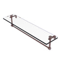 Allied Brass 22 Inch Glass Vanity Shelf with Integrated Towel Bar NS-1-22TB-CA