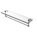 Allied Brass 22 Inch Glass Vanity Shelf with Integrated Towel Bar NS-1-22TB-GYM