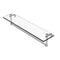 Allied Brass 22 Inch Glass Vanity Shelf with Integrated Towel Bar NS-1-22TB-SN