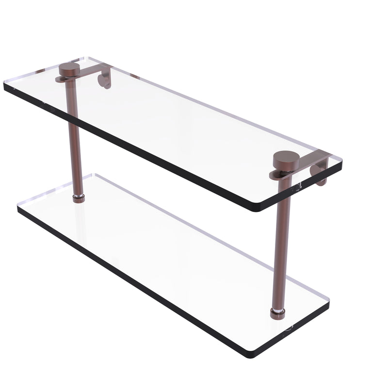 Allied Brass 16 Inch Two Tiered Glass Shelf NS-2-16-CA