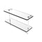 Allied Brass 16 Inch Two Tiered Glass Shelf with Integrated Towel Bar NS-2-16TB-WHM