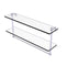 Allied Brass 22 Inch Two Tiered Glass Shelf with Integrated Towel Bar NS-2-22TB-PC