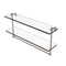 Allied Brass 22 Inch Two Tiered Glass Shelf with Integrated Towel Bar NS-2-22TB-PEW
