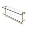 Allied Brass 22 Inch Two Tiered Glass Shelf with Integrated Towel Bar NS-2-22TB-UNL