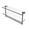 Allied Brass 22 Inch Two Tiered Glass Shelf with Integrated Towel Bar NS-2-22TB-VB