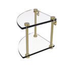 Allied Brass Two Tier Corner Glass Shelf NS-3-SBR