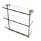 Allied Brass 16 Inch Triple Tiered Glass Shelf with Integrated Towel Bar NS-5-16TB-ABR