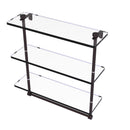 Allied Brass 16 Inch Triple Tiered Glass Shelf with Integrated Towel Bar NS-5-16TB-ABZ