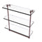 Allied Brass 16 Inch Triple Tiered Glass Shelf with Integrated Towel Bar NS-5-16TB-CA