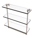 Allied Brass 16 Inch Triple Tiered Glass Shelf with Integrated Towel Bar NS-5-16TB-PEW