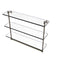 Allied Brass 22 Inch Triple Tiered Glass Shelf with Integrated Towel Bar NS-5-22TB-ABR