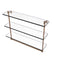 Allied Brass 22 Inch Triple Tiered Glass Shelf with Integrated Towel Bar NS-5-22TB-BBR