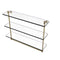 Allied Brass 22 Inch Triple Tiered Glass Shelf with Integrated Towel Bar NS-5-22TB-UNL