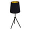Dainolite 1 Light 3 Leg Drum Table Fixture W/Bk Gld Shd OD3T-S-698-MB